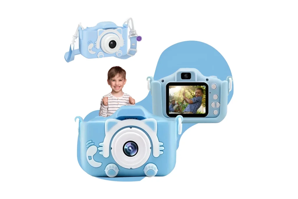 Câmera Infantil Digital Filmadora Infantil Máquina Fotográfica Infantil Fotografa E Filma Tira Foto De Verdade Azul Swave