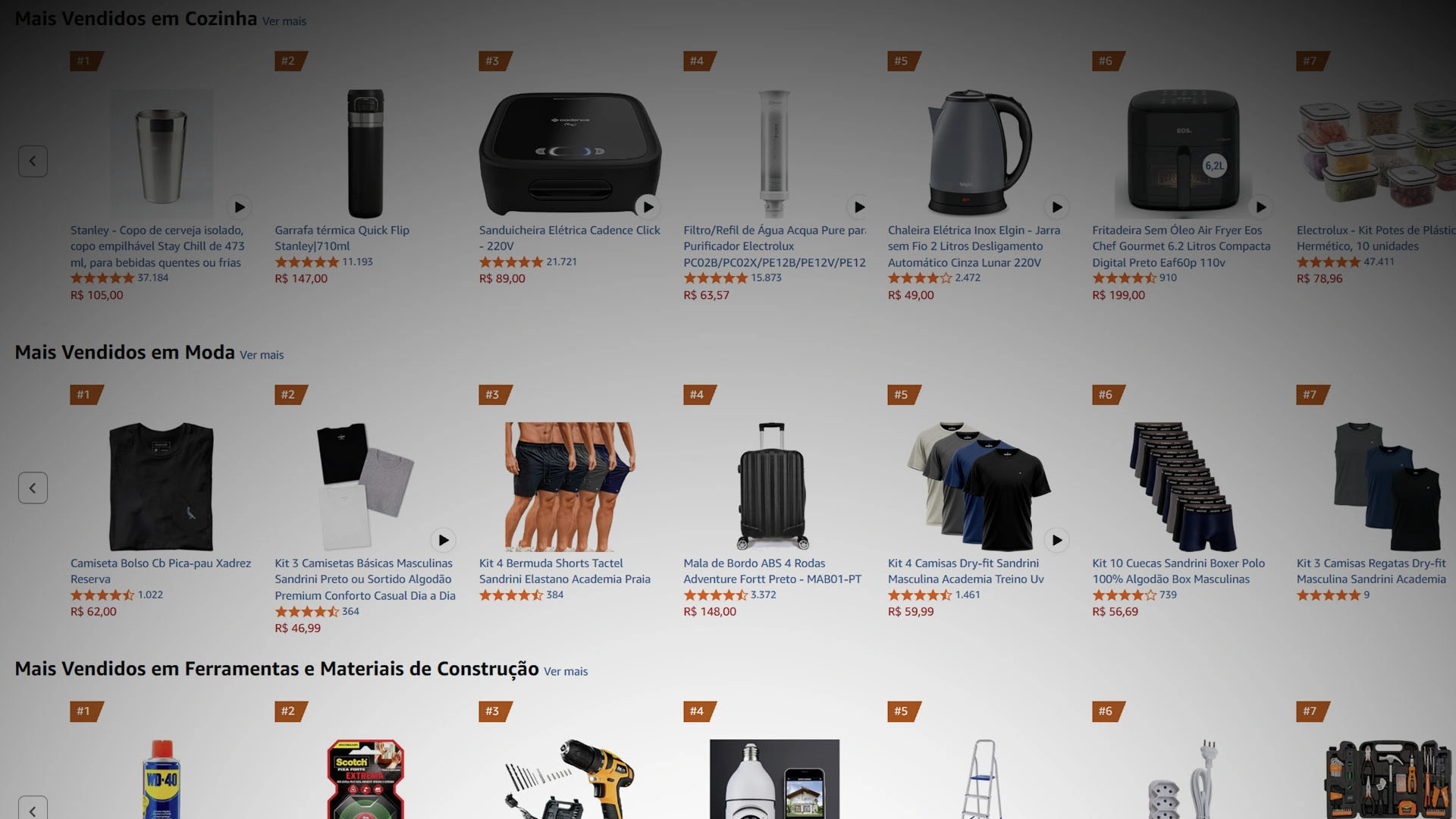 Mais recomendados - amazon mais vendidos