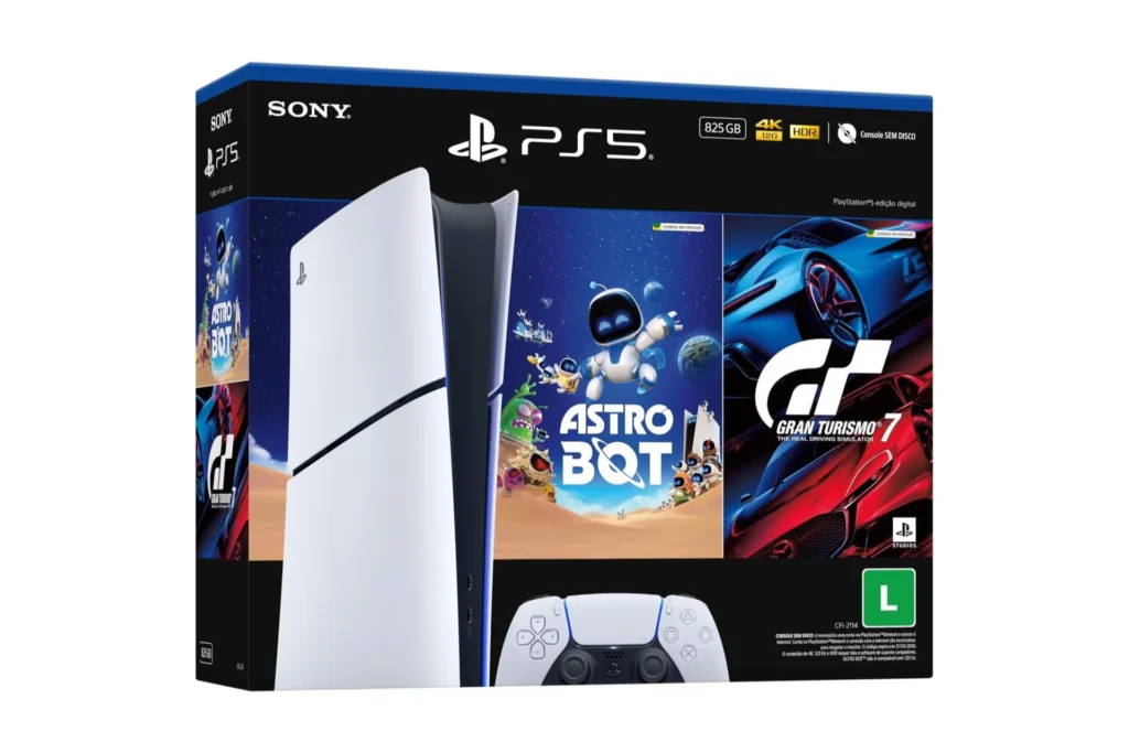 PlayStation®5 Slim Digital 825GB – Pacote ASTRO BOT e Gran Turismo 7