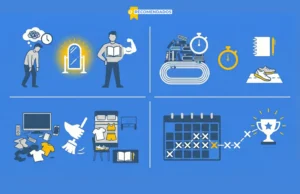 Hábitos Atômicos de James Clear: resumo dos 4 quadrantes - Minimizar, Capacitação, Produtividade e Sucesso